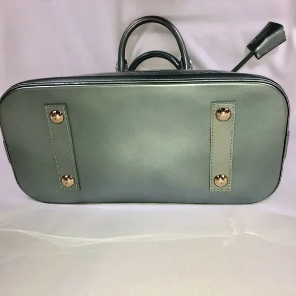Louis Vuitton Vernis Alma MM Gris Silver Grey Handbag Rare Color Limited Edition - Picture 5 of 12